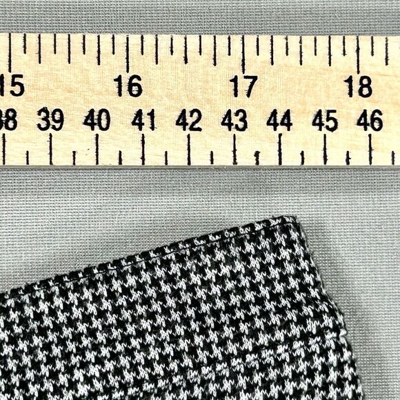 Alfred Dunner Pants Women's 16 Black White Houndstooth Pockets Stretch Pull On - Picture 5 of 9